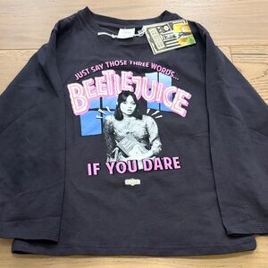 BNWT Zara Beetlejuice Long Sleeve Shirt Size 8-9